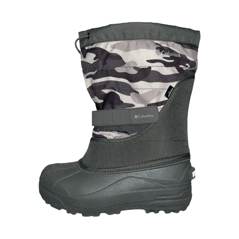Columbia Gray Camouflage Camo Insulated Snow Ski Winter Boots Boys 5 Barely Worn - Picture 5 of 10